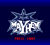 WCW Mayhem title screen for GameBoy Color